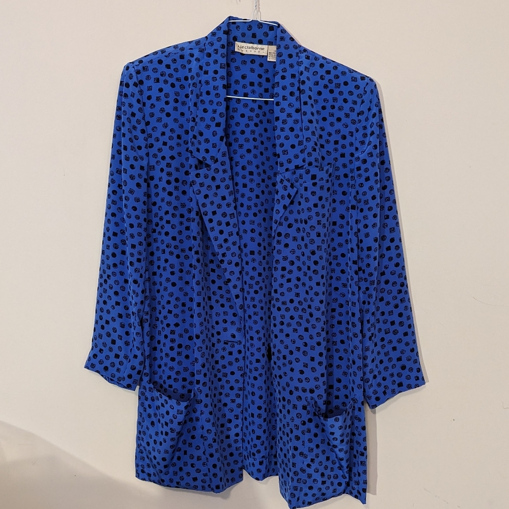 Vintage Liz Claiborne Patterned Shirt Jacket